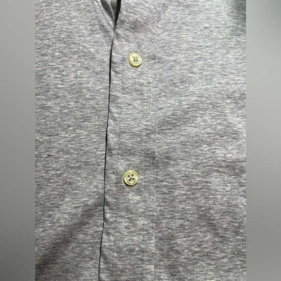 POLO RALPH LAUREN KNIT DRESS SHIRT LONG SLEEVE GRAY MENS SIZE LARGE - Picture 6 of 12